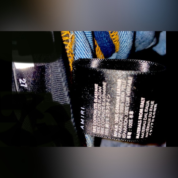 COPY - Brand new W tags Rare ladies AMIRI mx1 medium indigo ankle zipper leathe… - Picture 9 of 17